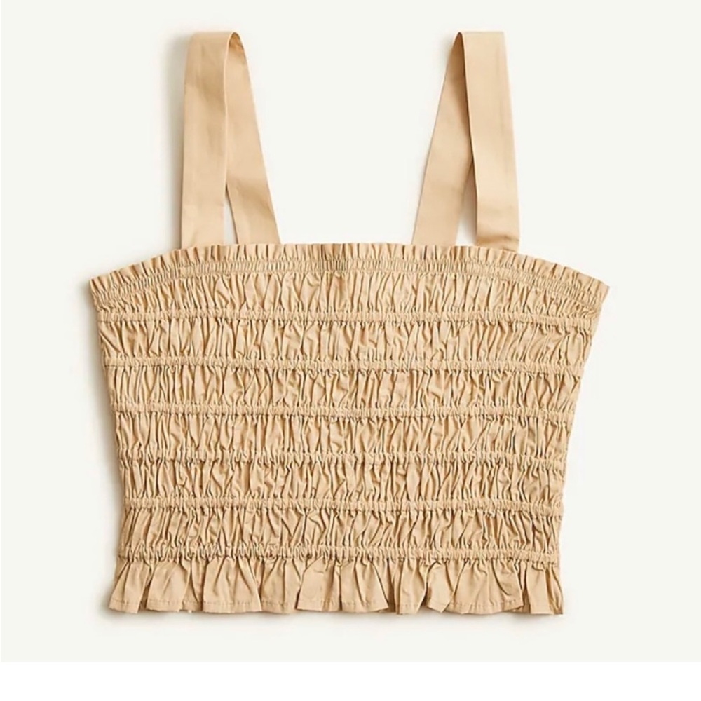 NWT- J.Crew smocked tank/crop top, size Medium
